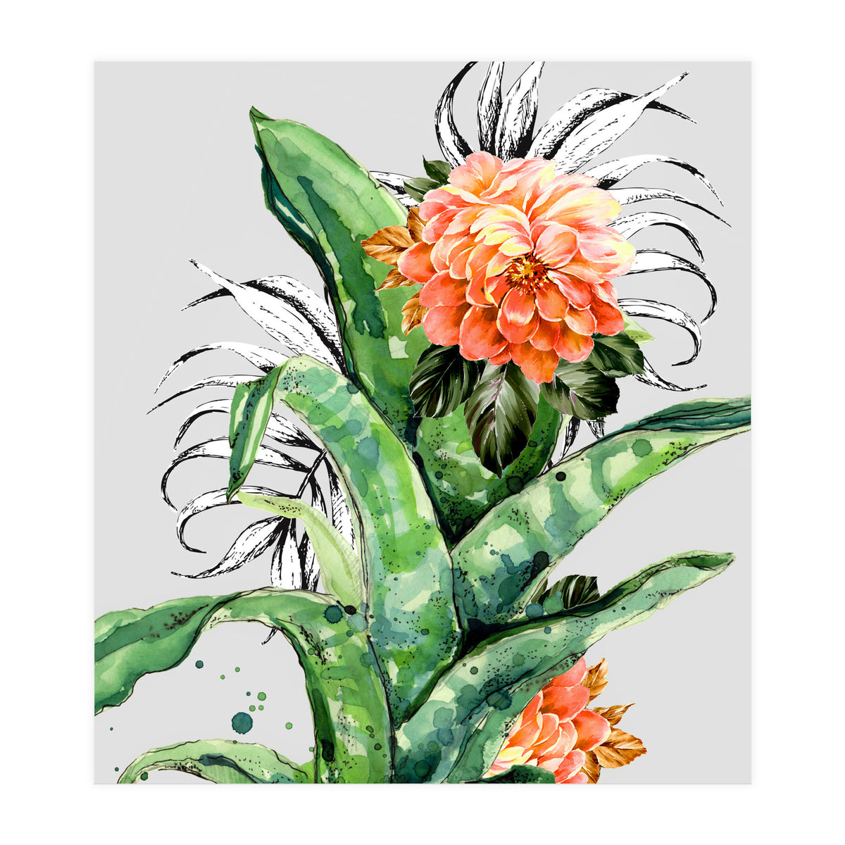 Collage of florid nature  (Print Only)