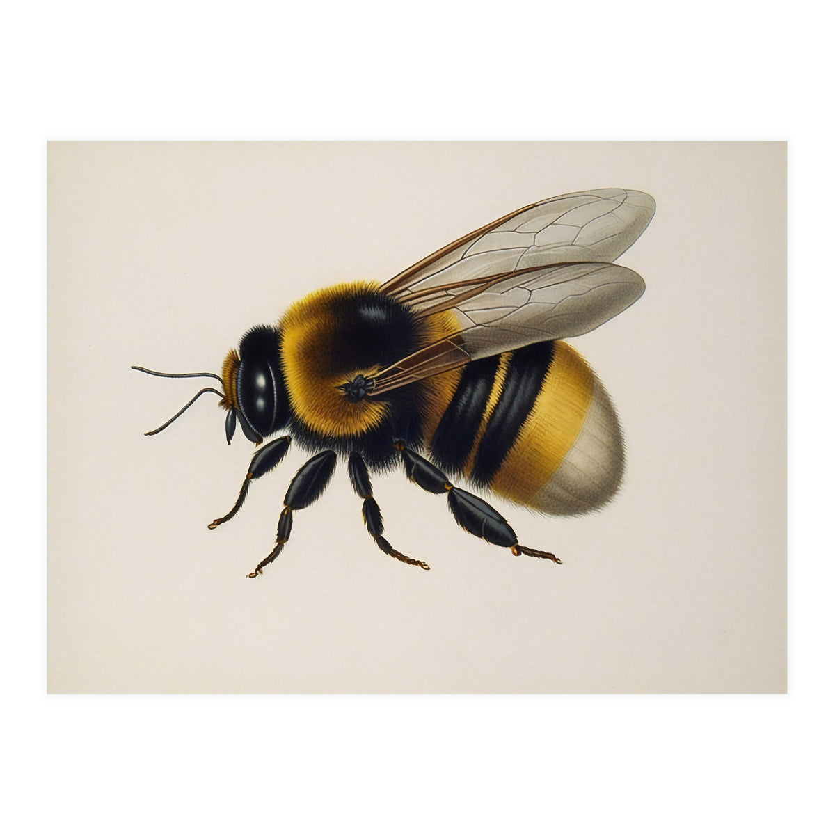 Bumblebee Vintage Illustration (Print Only)