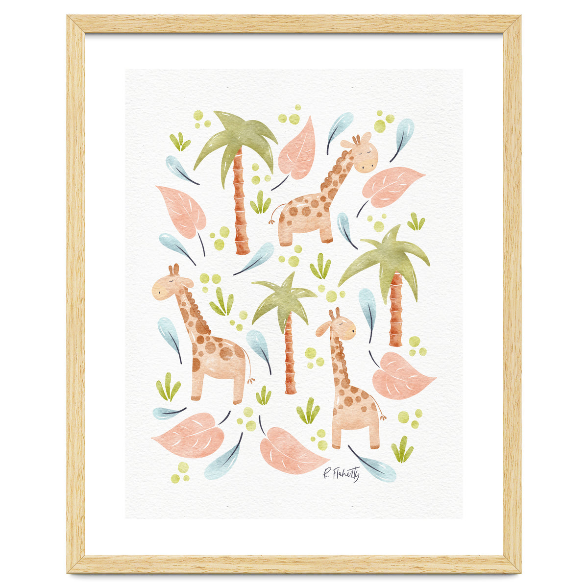 Jungle Giraffes | Pastel