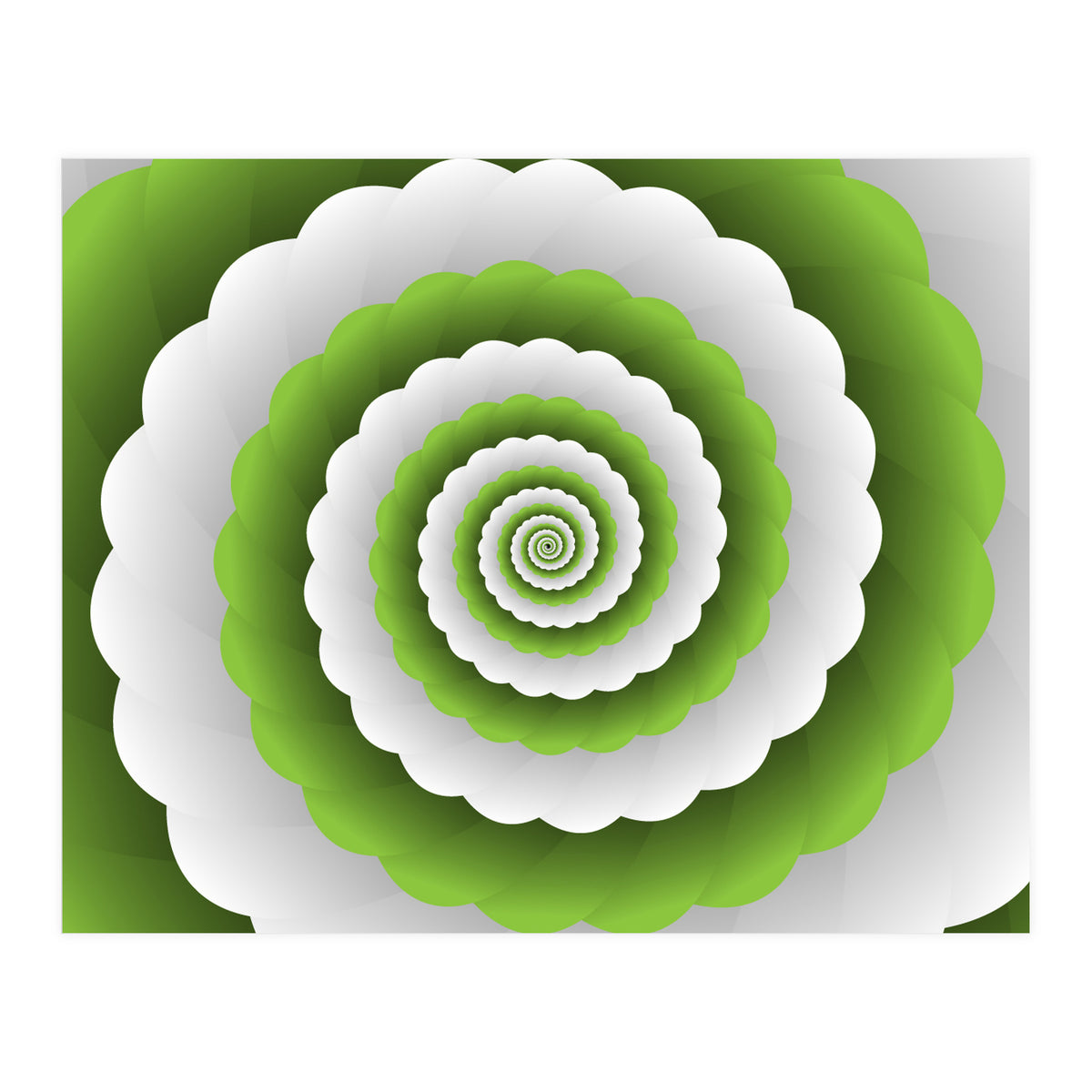 Green Modern Floral Interior Design Art (Print Only)