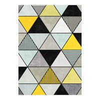 Colorful Concrete Triangles 2 - Yellow, Blue, Grey (Print Only)