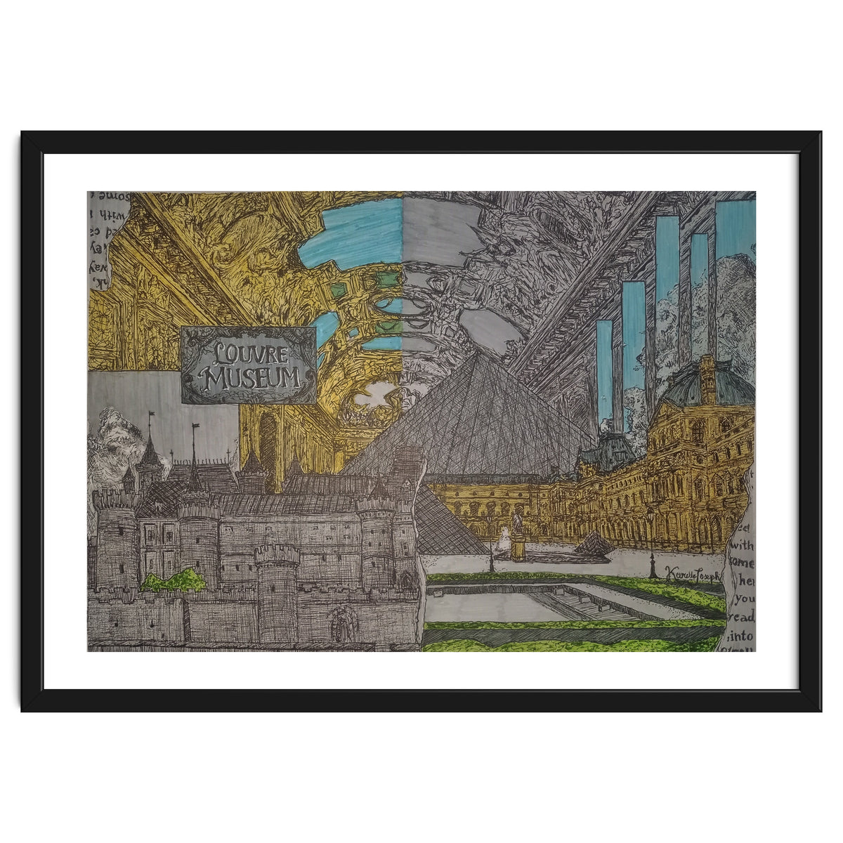 Louvre Museum Coloured