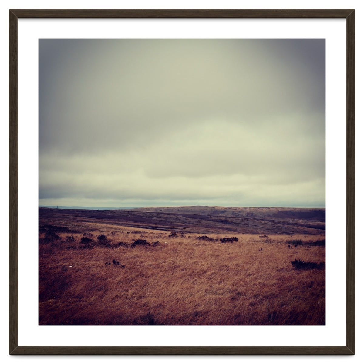 Bleak winter landscape of Saddleworth Moor