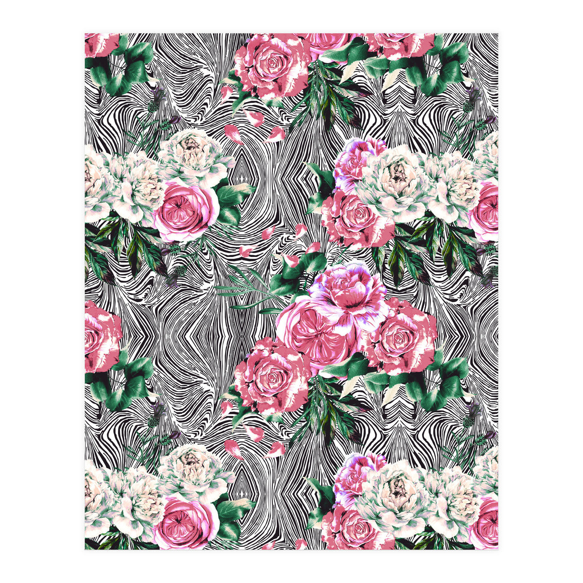 Flowery on linear mosaic (Print Only)