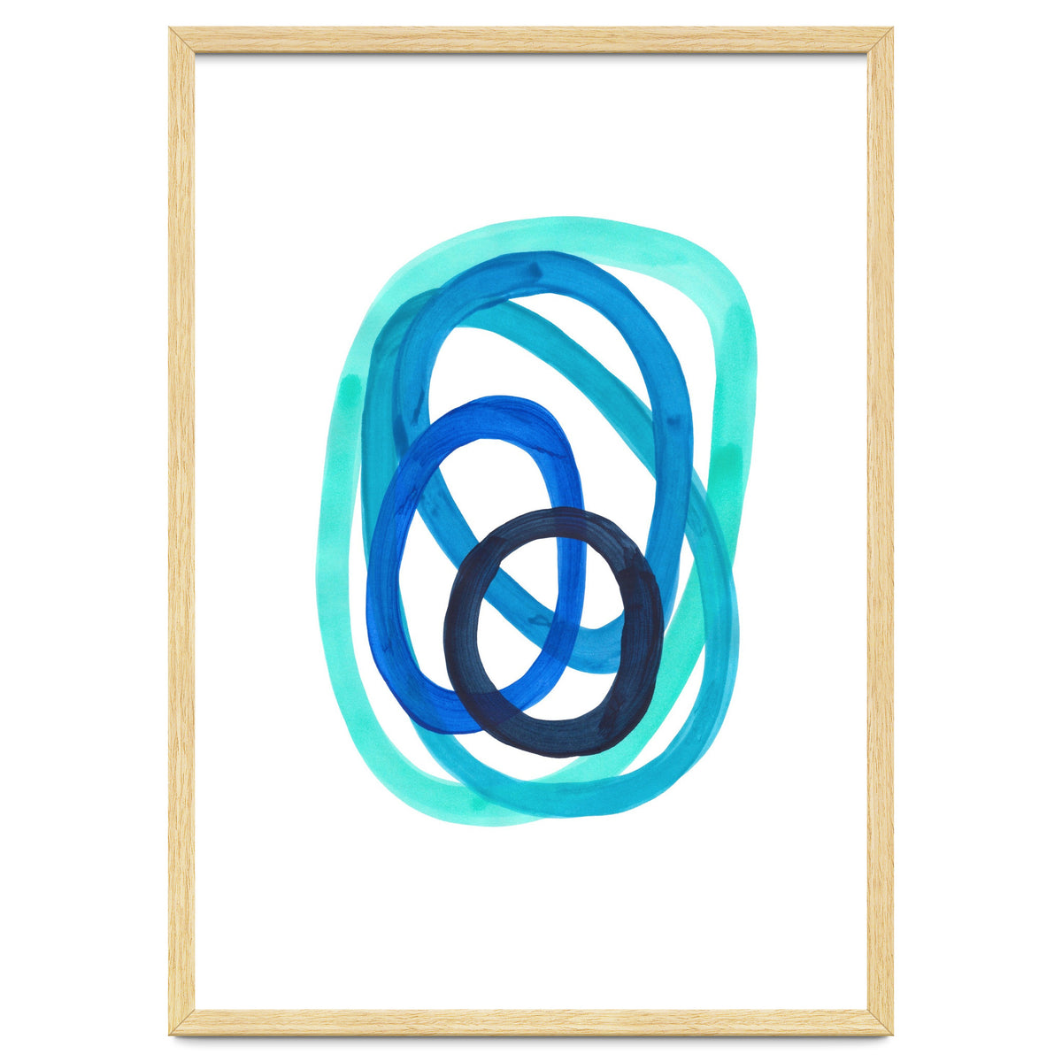 Marine Blues Blue Teal Turquoise Navy Blue Nesting Circles