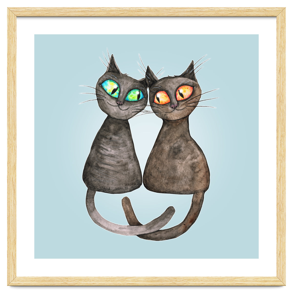 Two cute loving cats