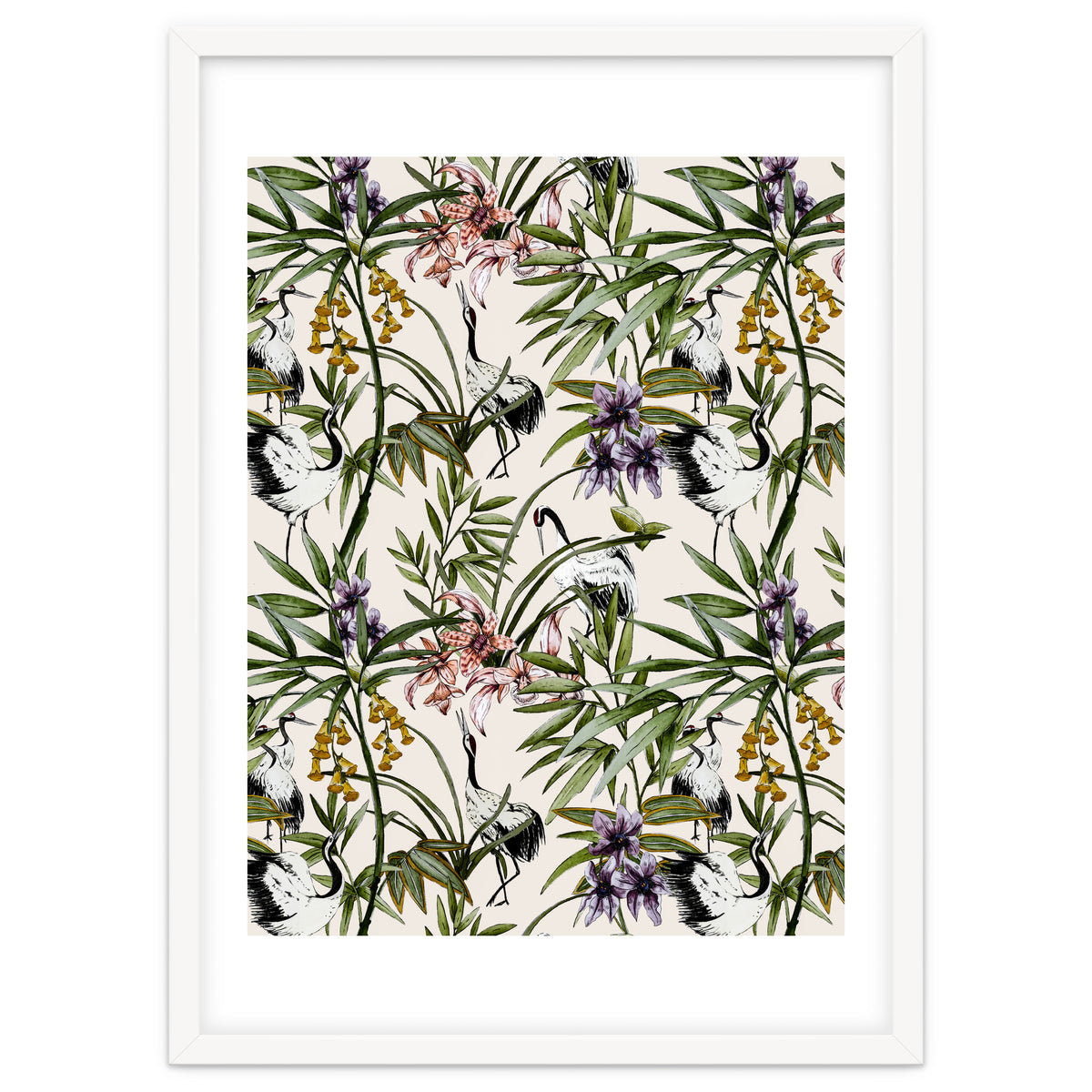 Asian crane pattern - 02