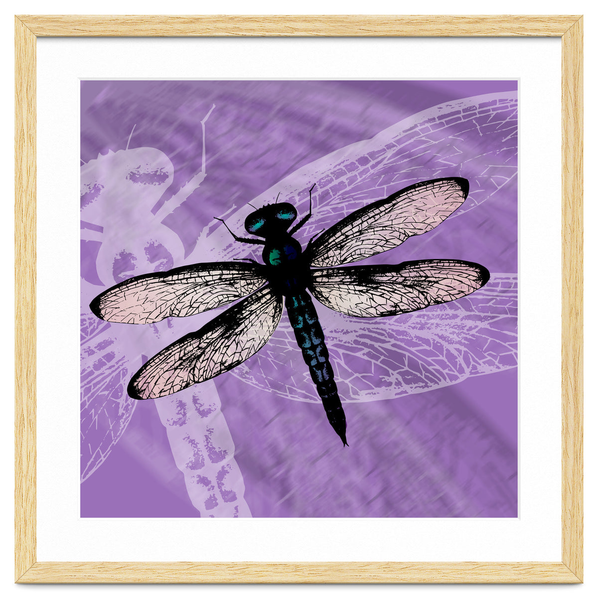 Blue dragonfly vector
