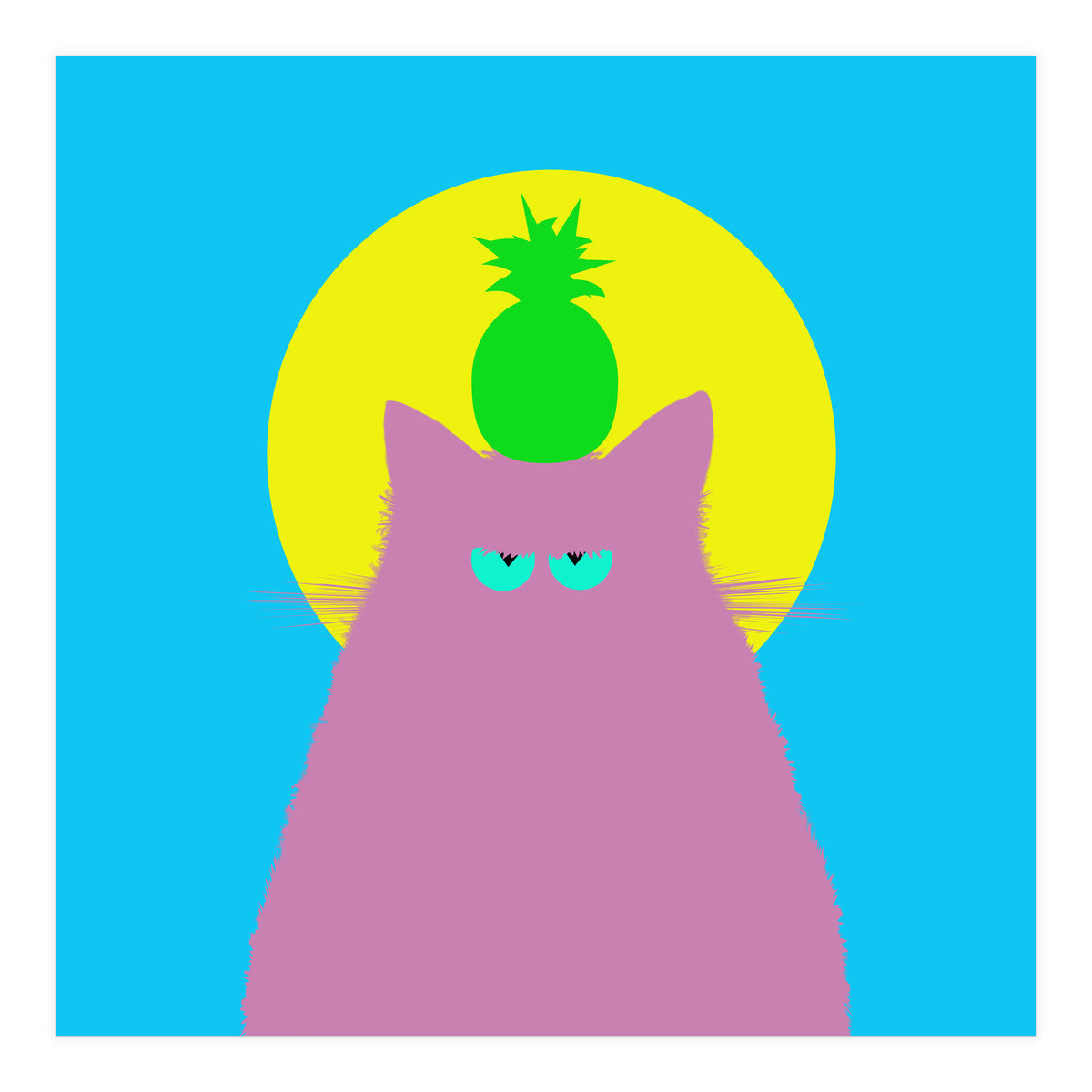 Tropical Lilac Cat  (Print Only)