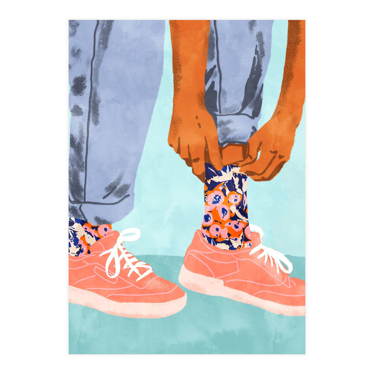 Pull Up Those Pretty Socks! | Optimism Hustle Positivity | Good Vibes Luck Po (Print Only)