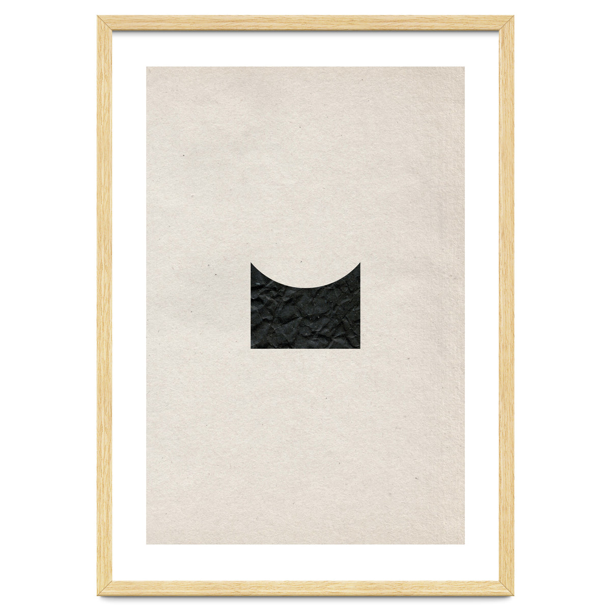 Cut black shape on grey