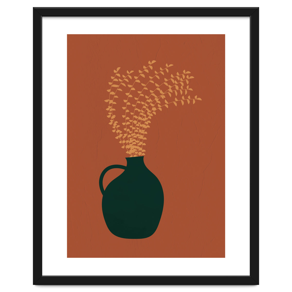 Terracotta Earth Tones Wall Decor Pottery Plant I