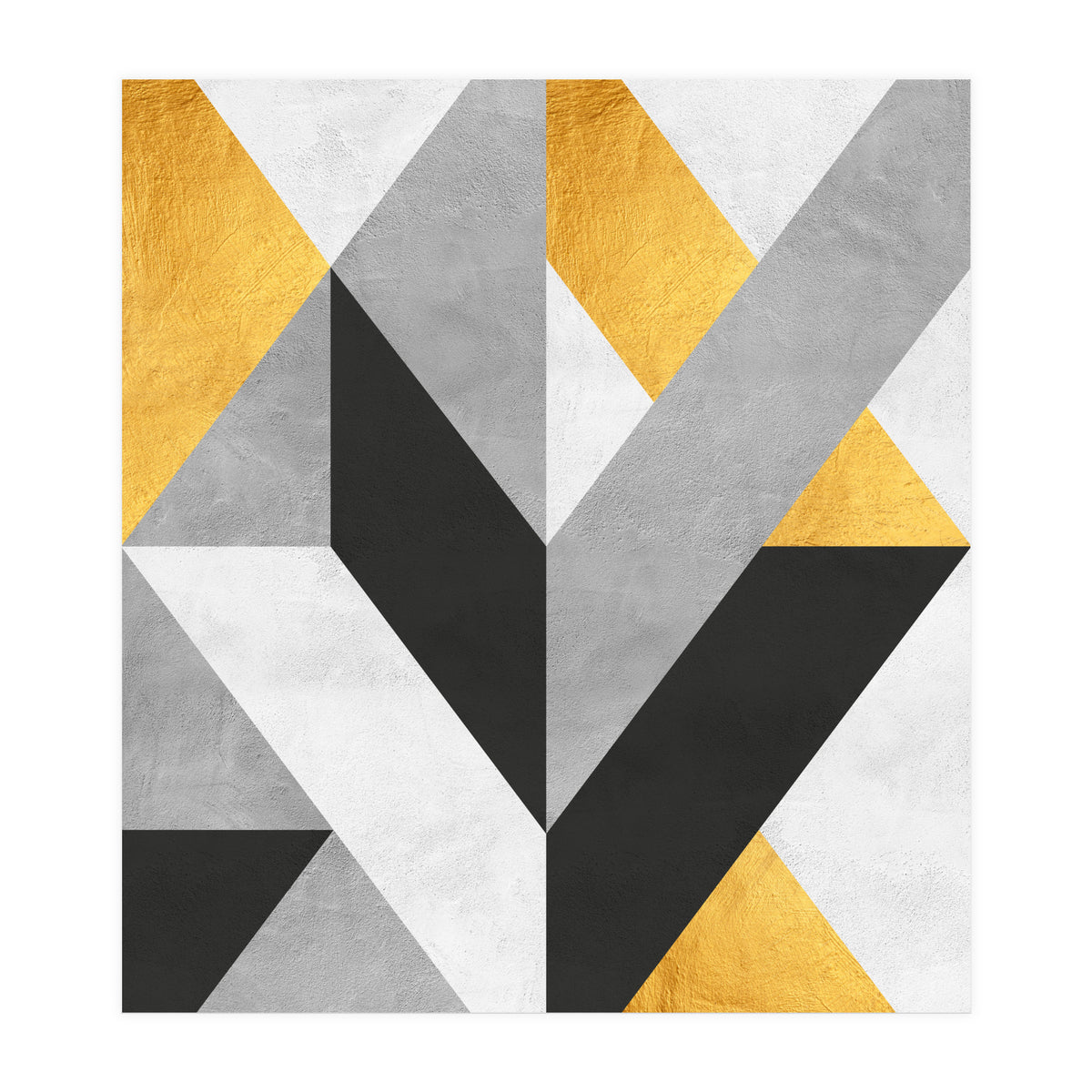 Gray and Gold Composition III (Print Only)