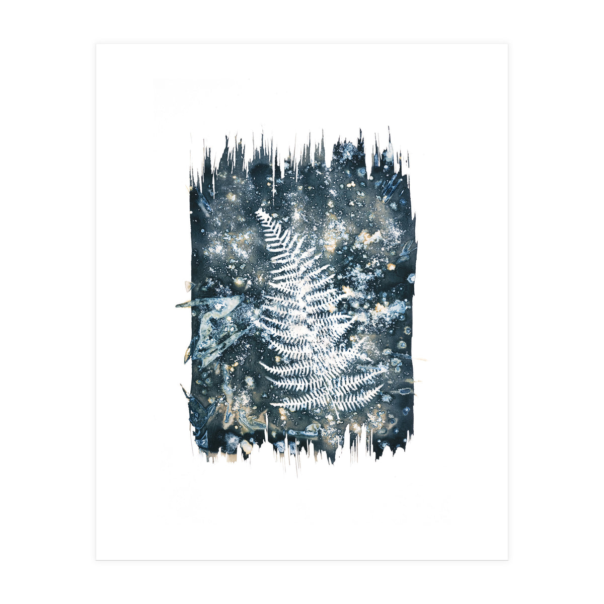 Indigo Blue Botanical Leaves No. 11 (Print Only)