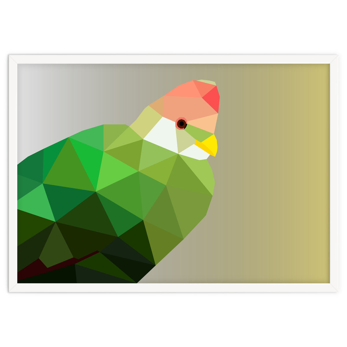 Red Crested Turaco Low Poly Art