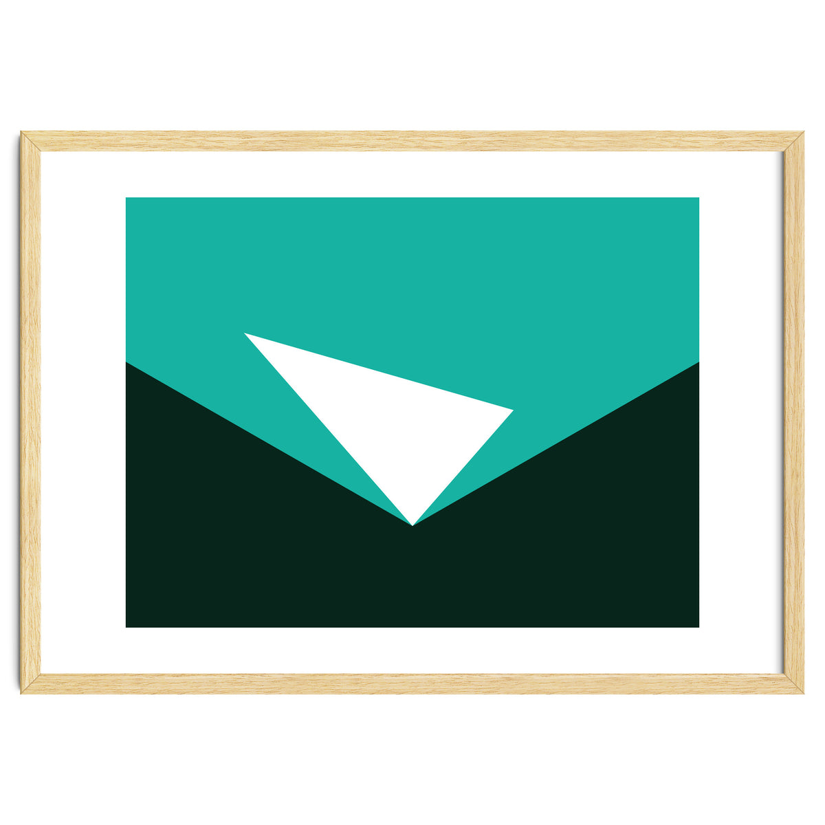 Geometric Shapes No. 57 - turquoise & black