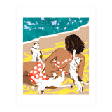 Cat Mom On The Beach (Print Only) thumbnail