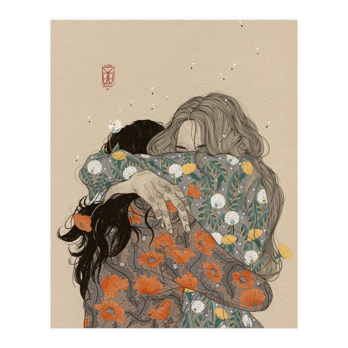 A hug in the garden (Print Only)