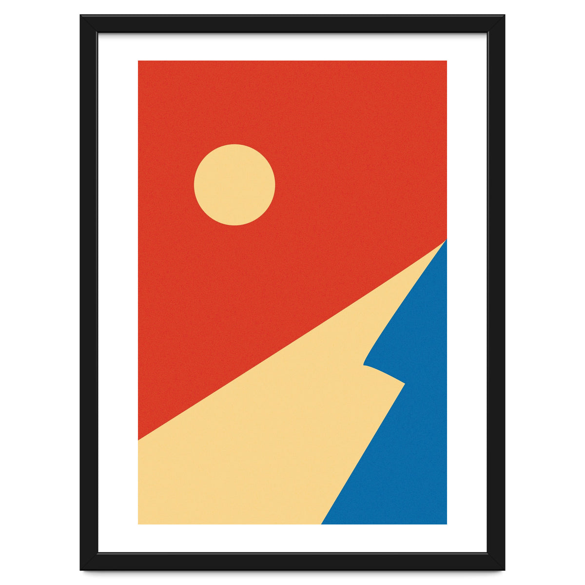 Edge Of Mountain Mid Century Geometric Art