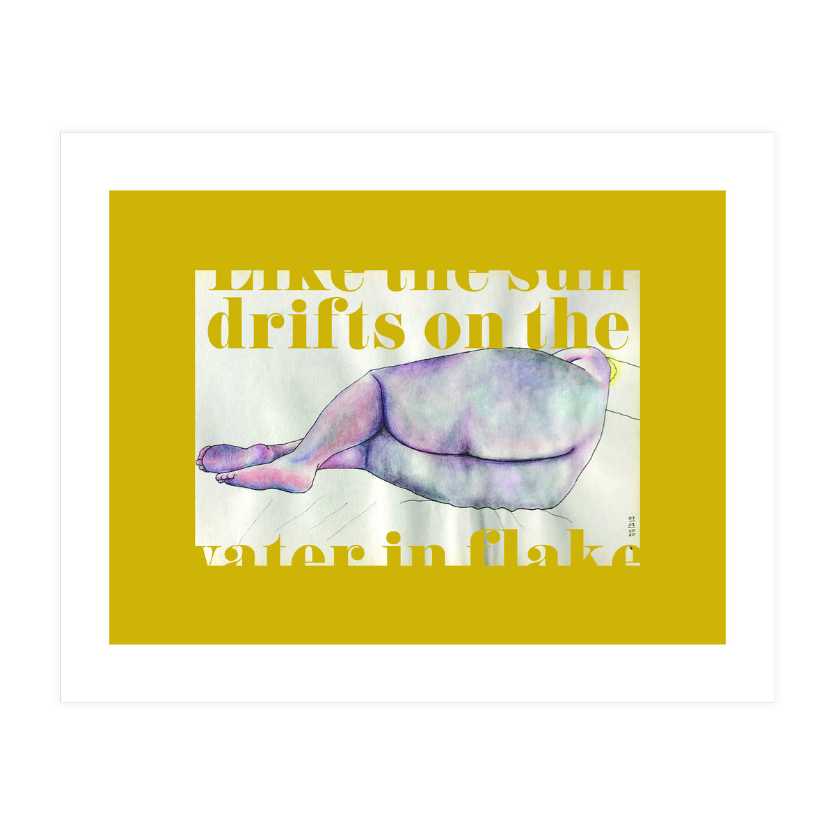 Like The Sun Drifts On The Water In Flakes (Print Only)