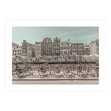 AMSTERDAM Singel Canal with Flower Market | urban vintage style (Print Only) thumbnail