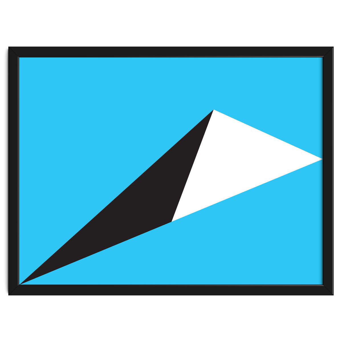 Geometric Shapes No. 70 - sky blue & black