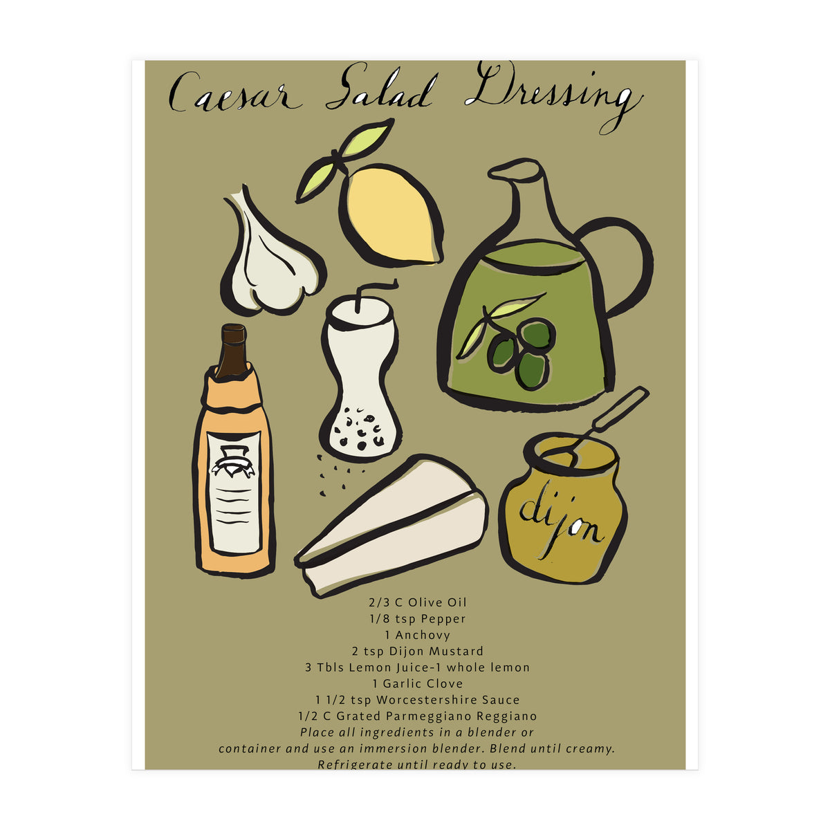 Caesar Salad Dressing Recipe (Print Only)