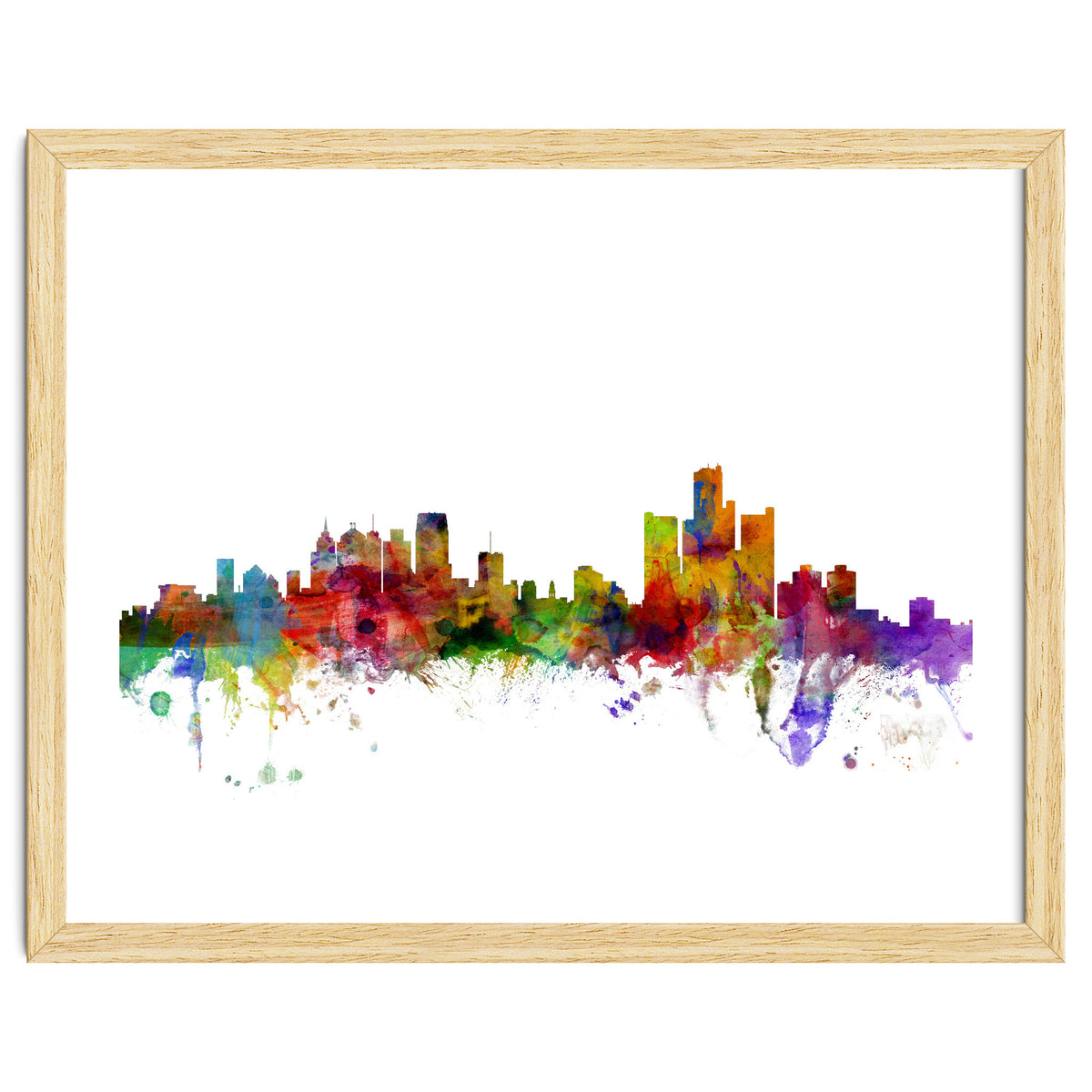 Detroit Michigan Skyline