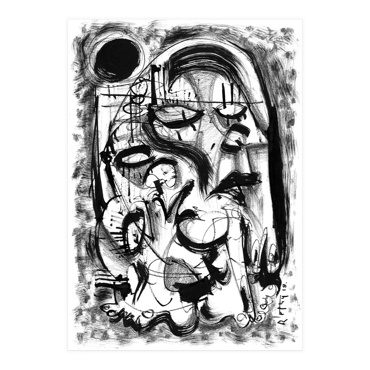 The Witch and Her Sons - b&w (Print Only)