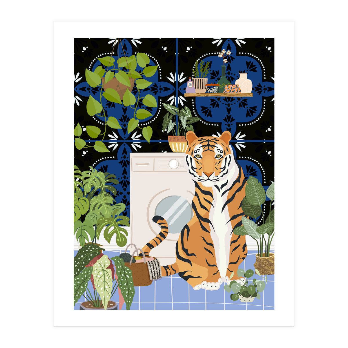 Tiger in My Laundry Room (Print Only)