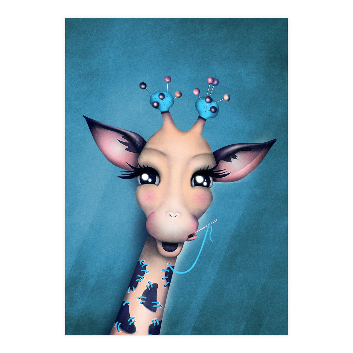 Pin Cushion Giraffe (Print Only)