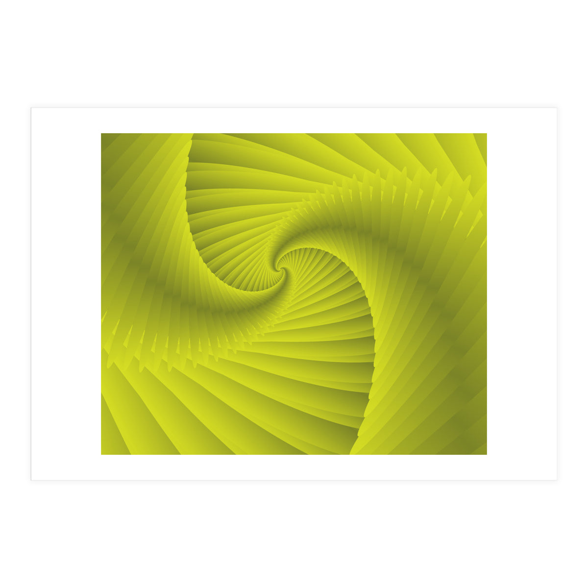 Spiral Fractal Green Art (Print Only)