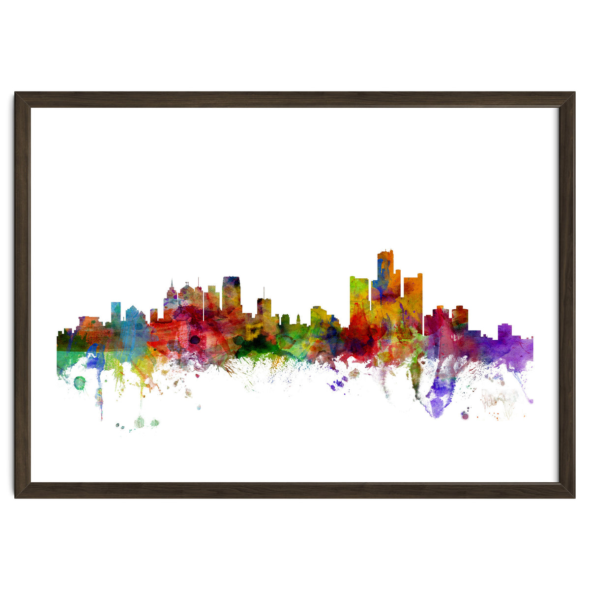 Detroit Michigan Skyline