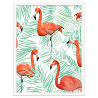 Flamingo And Mint Palm