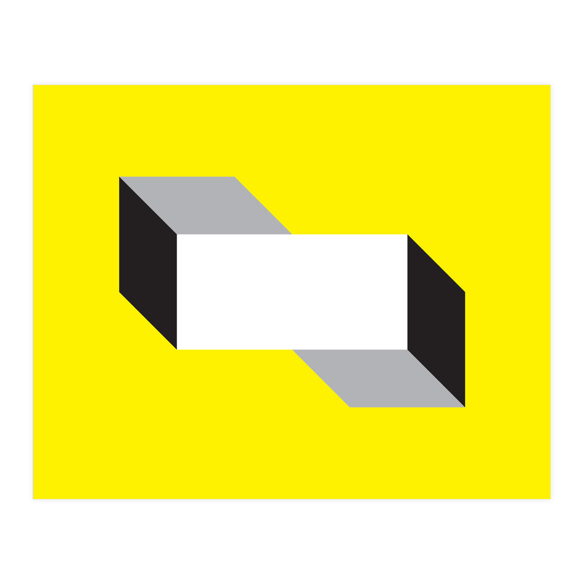 Geometric Shapes No. 50 - yellow, black & grey (Print Only)