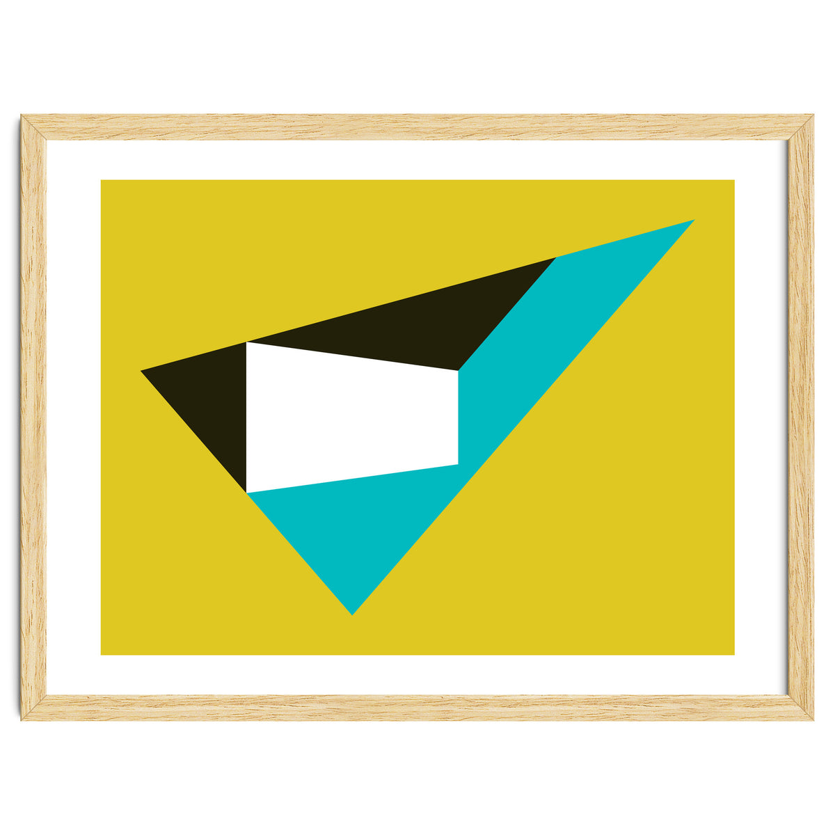 Geometric Shapes No. 39 - mustard & turquoise