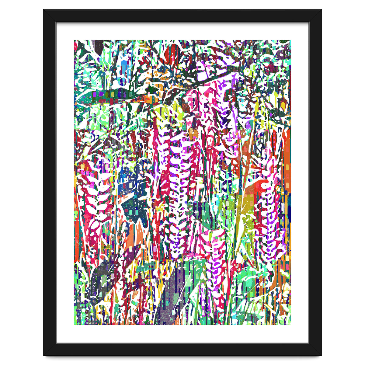 Jungle Mysteries, Colorful Bohemian Rustic Forest, Eclectic Nature Botanical Heliconia Tropical
