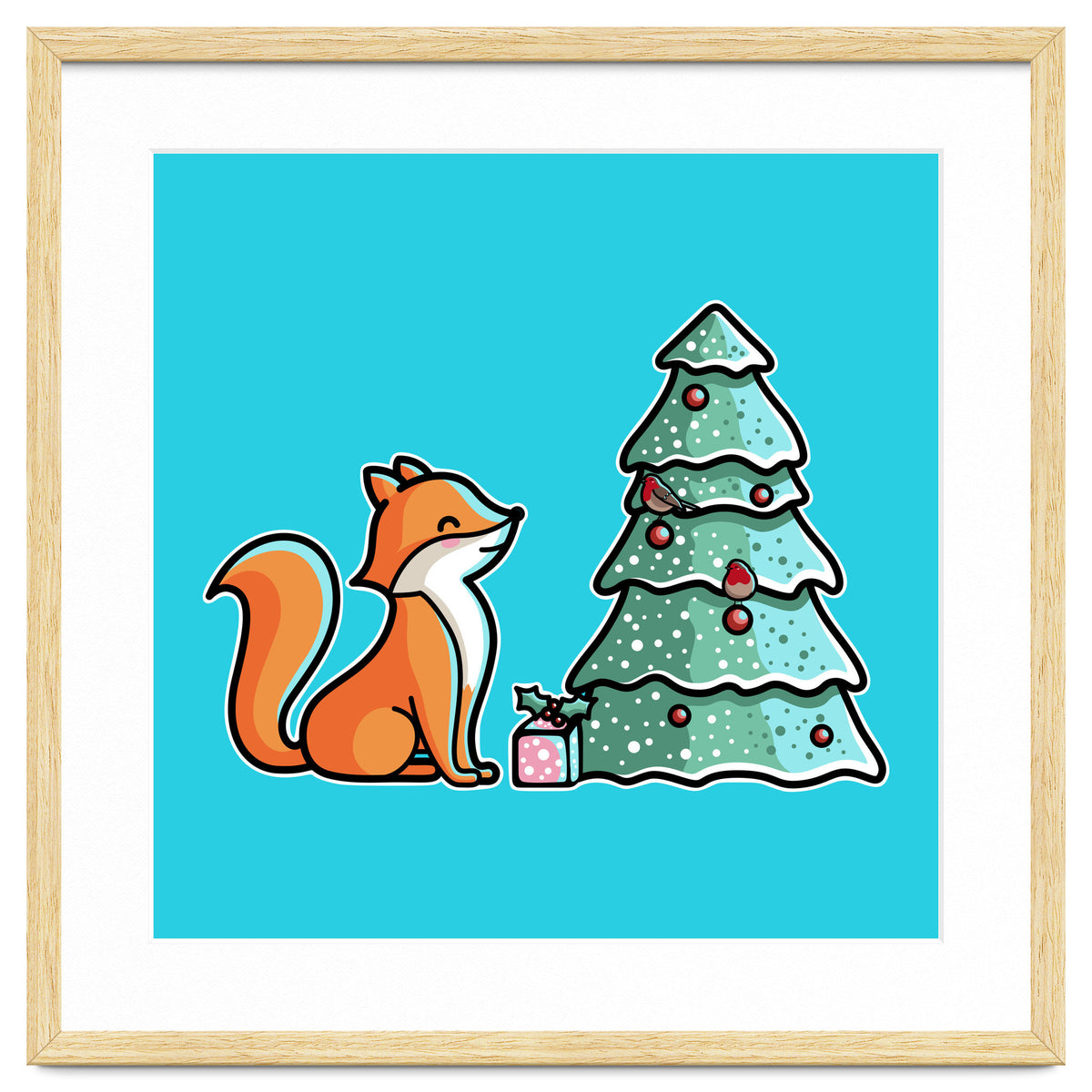 Cute Fox Christmas Tree