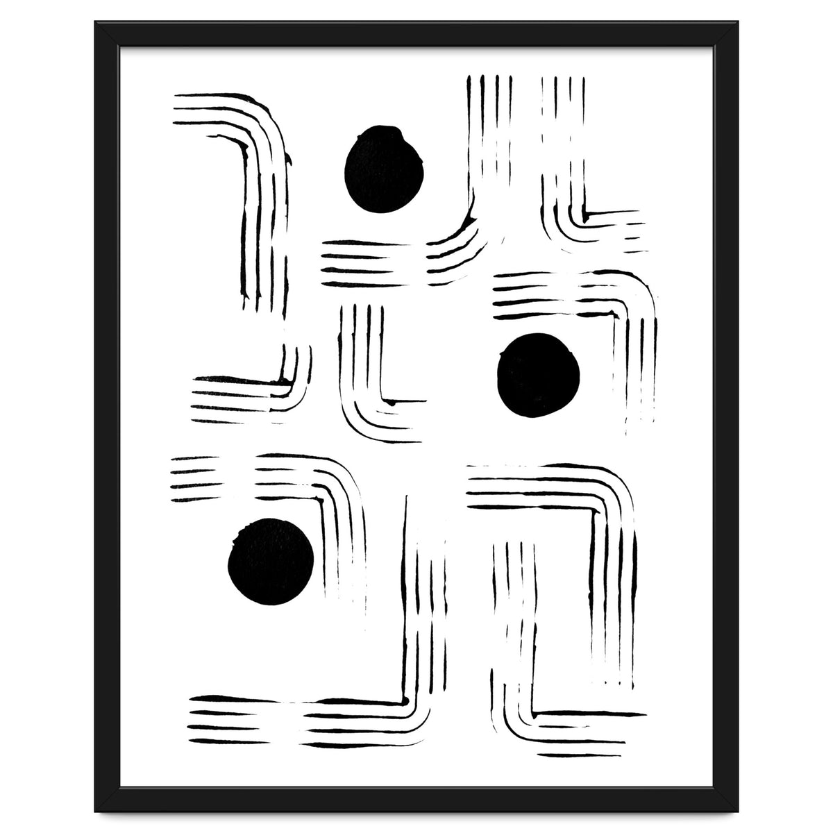 Mid-Century Modern Monochrome Print #1