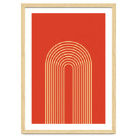 Rainbow Lines Mid Century Geometric Art