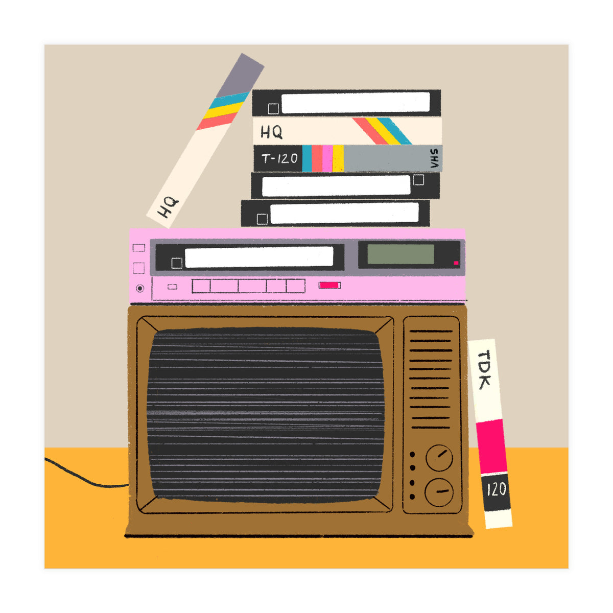 Vhs Nostalgia Square (Print Only)