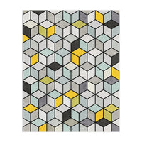 Colorful Concrete Cubes - Yellow, Blue, Grey (Print Only)