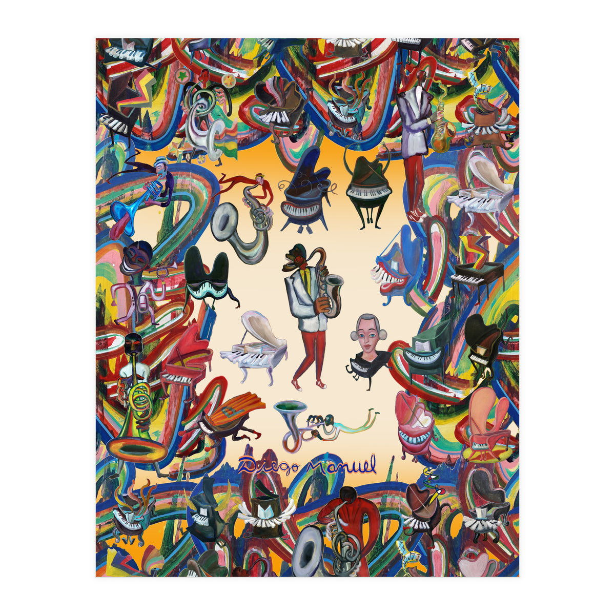 Pianos And Graffitis (Print Only)