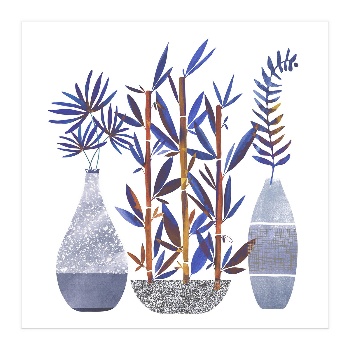 Indigo Flora Trio (Print Only)