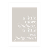 A Little More Kindness A Little Less Judgement Beige (Print Only) thumbnail