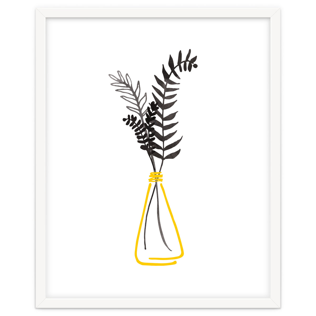 Black Watercolor Bouquet