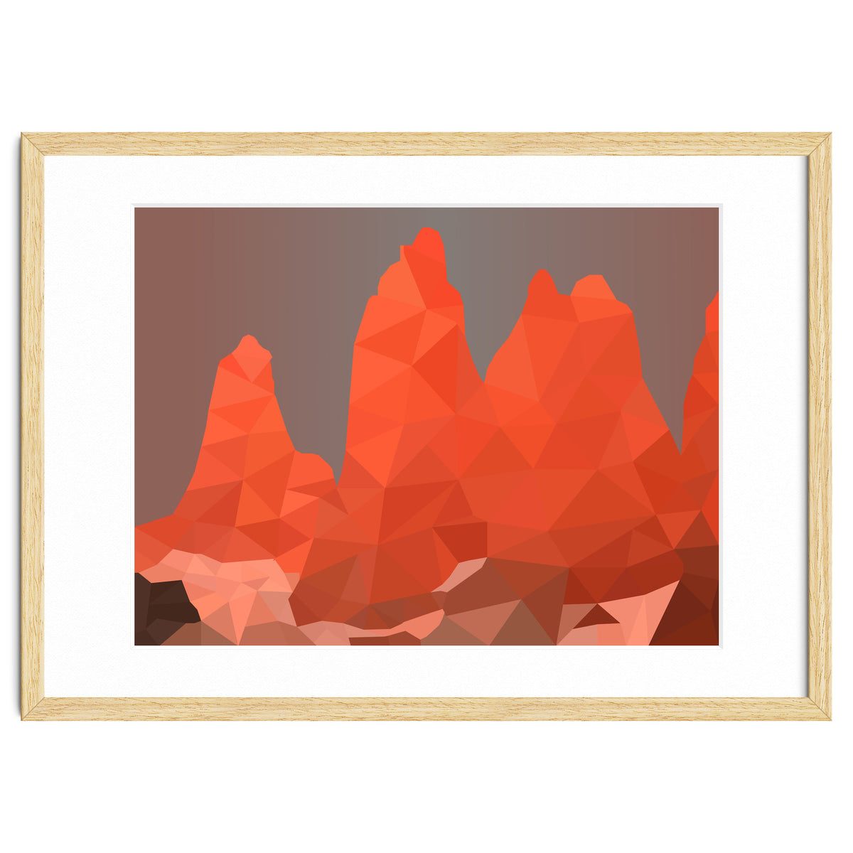 Torres Del Paine National Park Low Poly Art