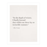 An Invincible Summer By Camus, White (Print Only) thumbnail