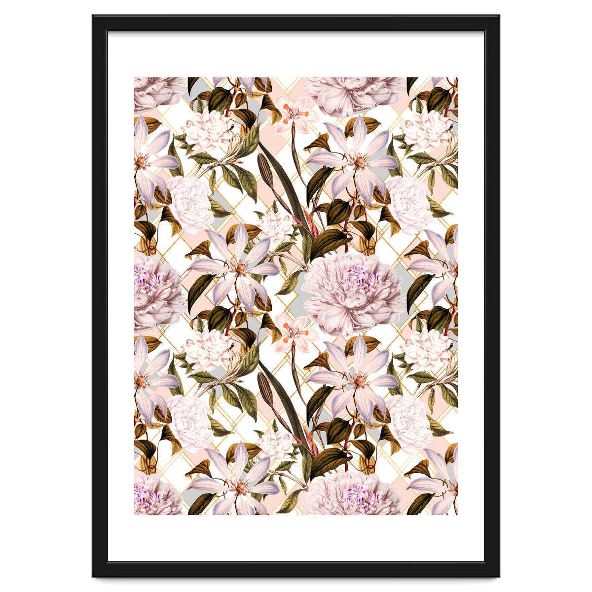 Pink flowering in geometric