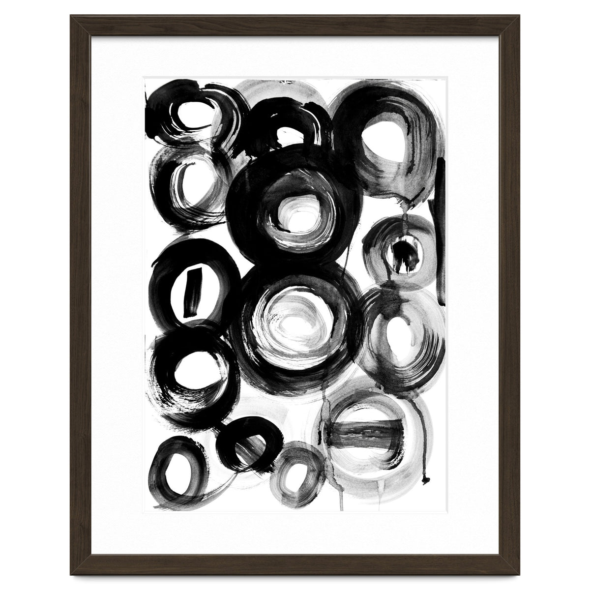 Black and White Ink Circles